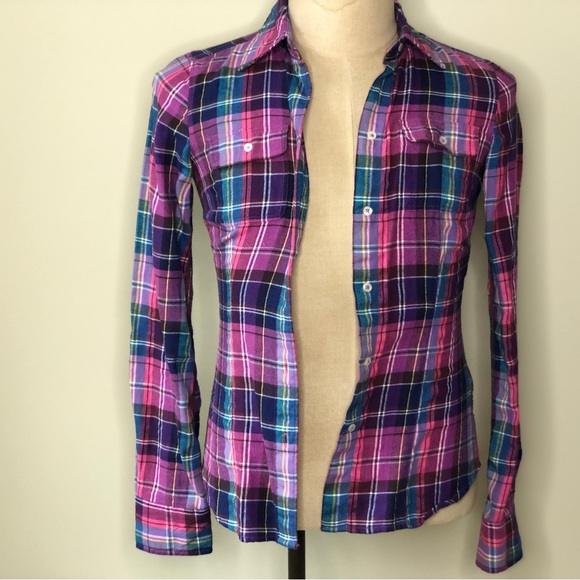 Fun plaid button down - Picture 1 of 2